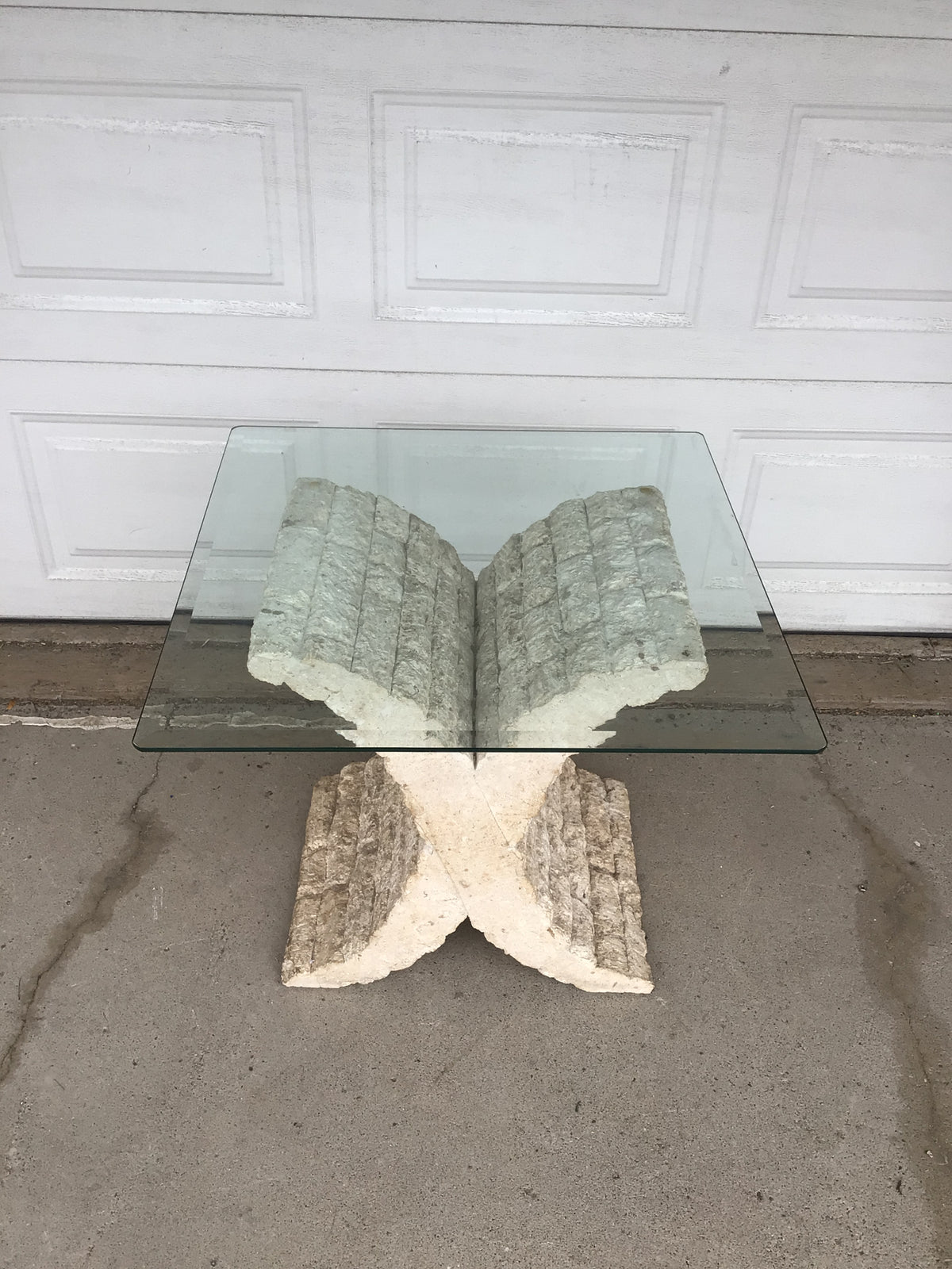 Vintage Tessellated Stone End Table