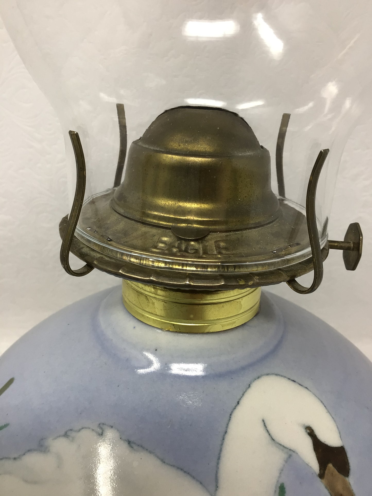 Vintage Ugly Duckling Pottery Oil Lamp