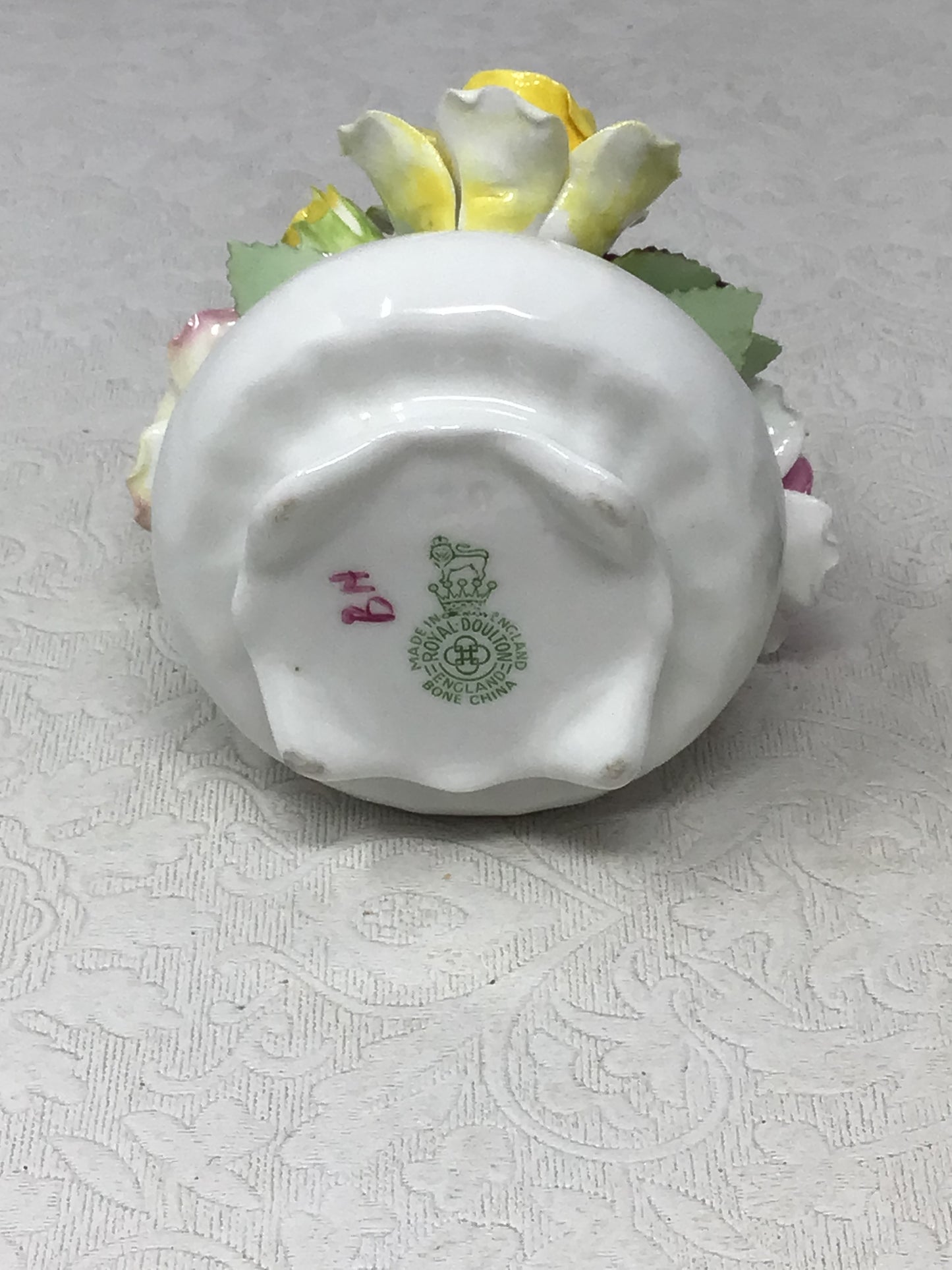 Set of Two Porcelain and Ceramic Flowers