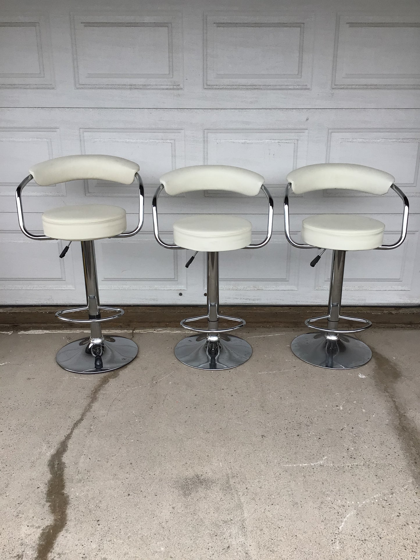 Bar Stool with White Cushion