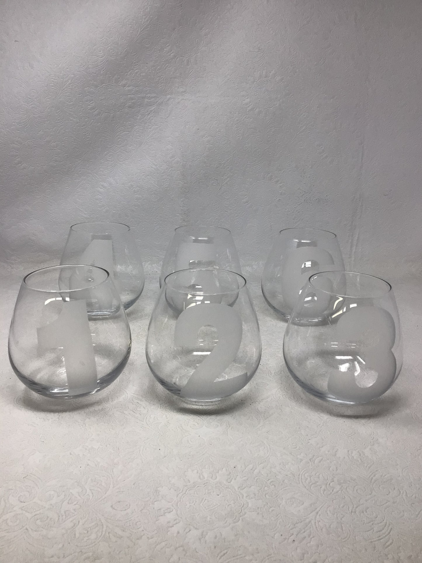 Numbered Wine Glasses