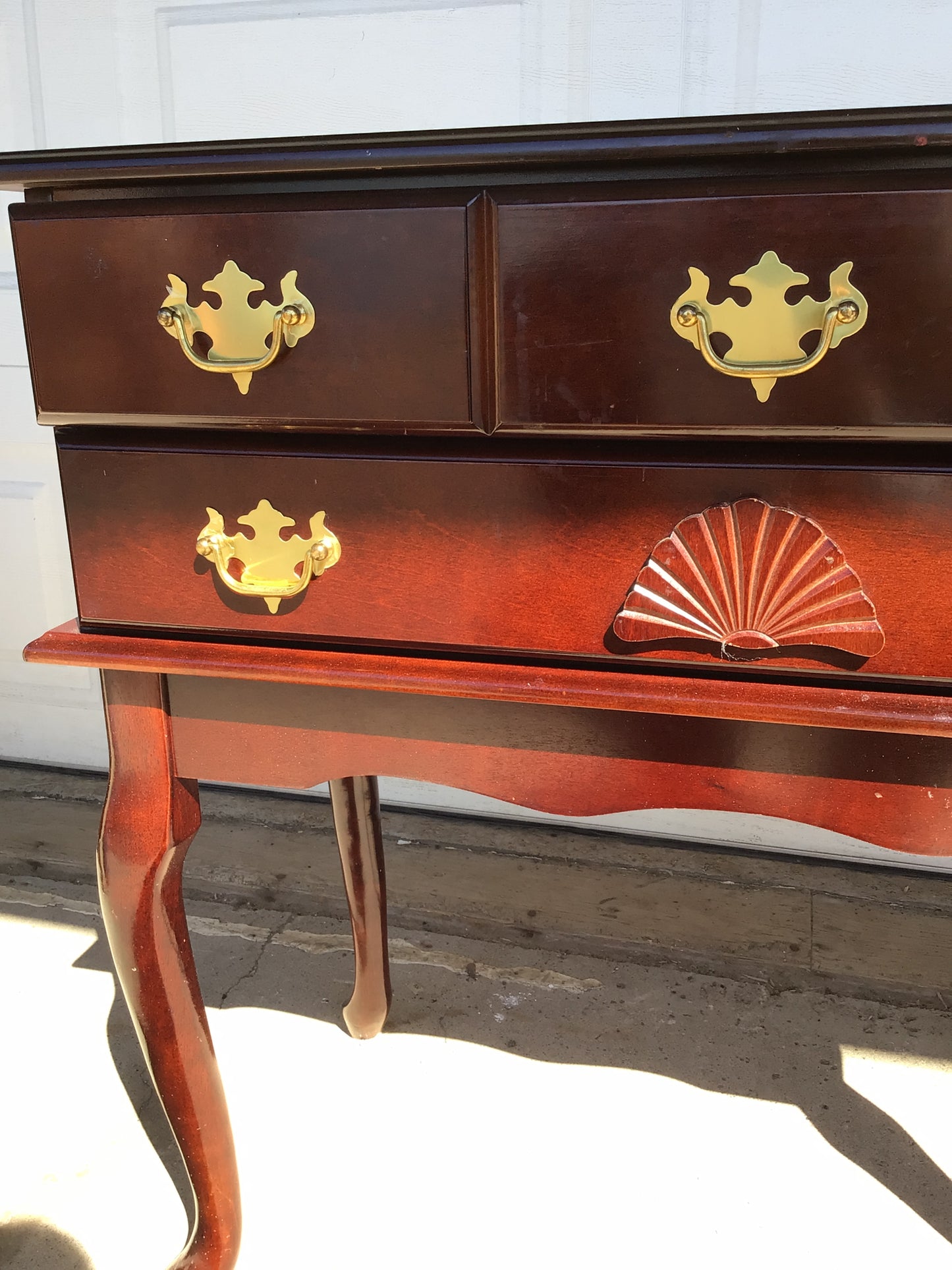 Cherry Two Drawer Side Table