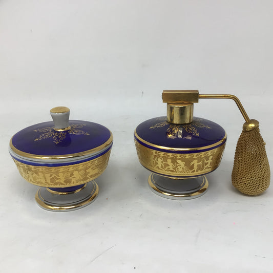 Vintage 1940’s Perfume & Trinket Box Set