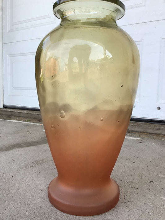 Spanish Made Large Iridescent Glass Vase