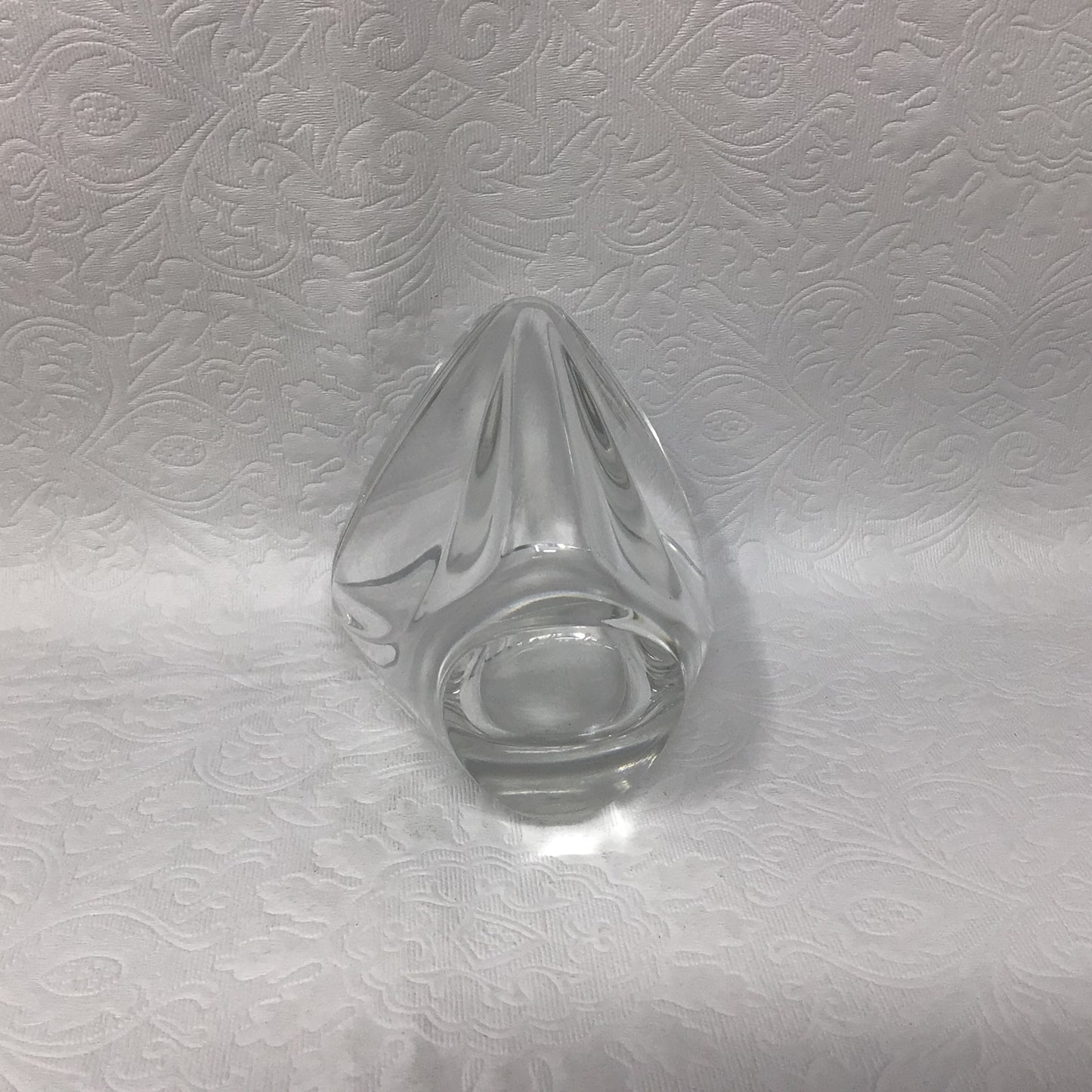 Vintage Val St-Lambert Triangle Crystal Vase