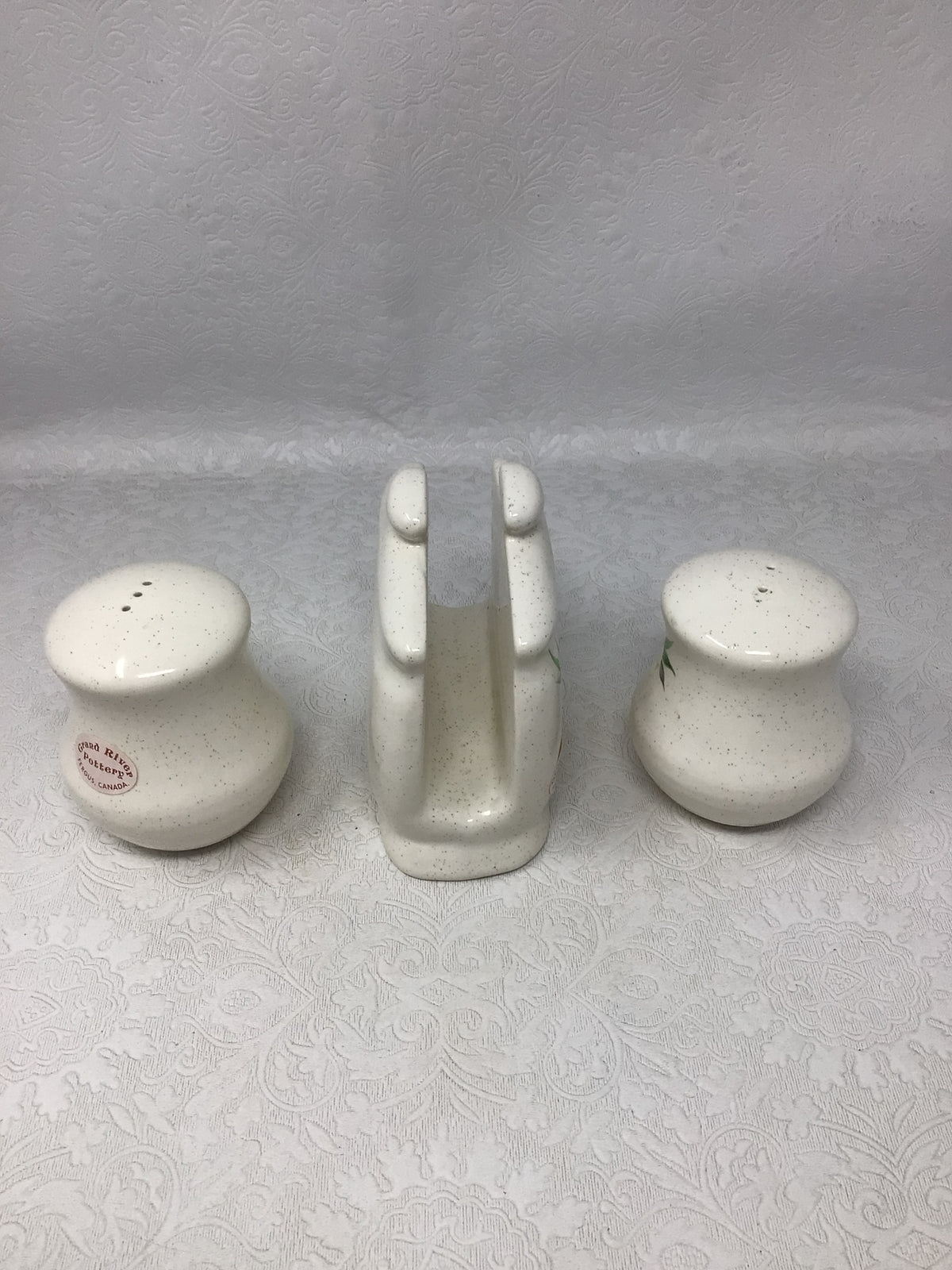 Grand River Pottery Salt & Pepper Shaker and Napkin Holder