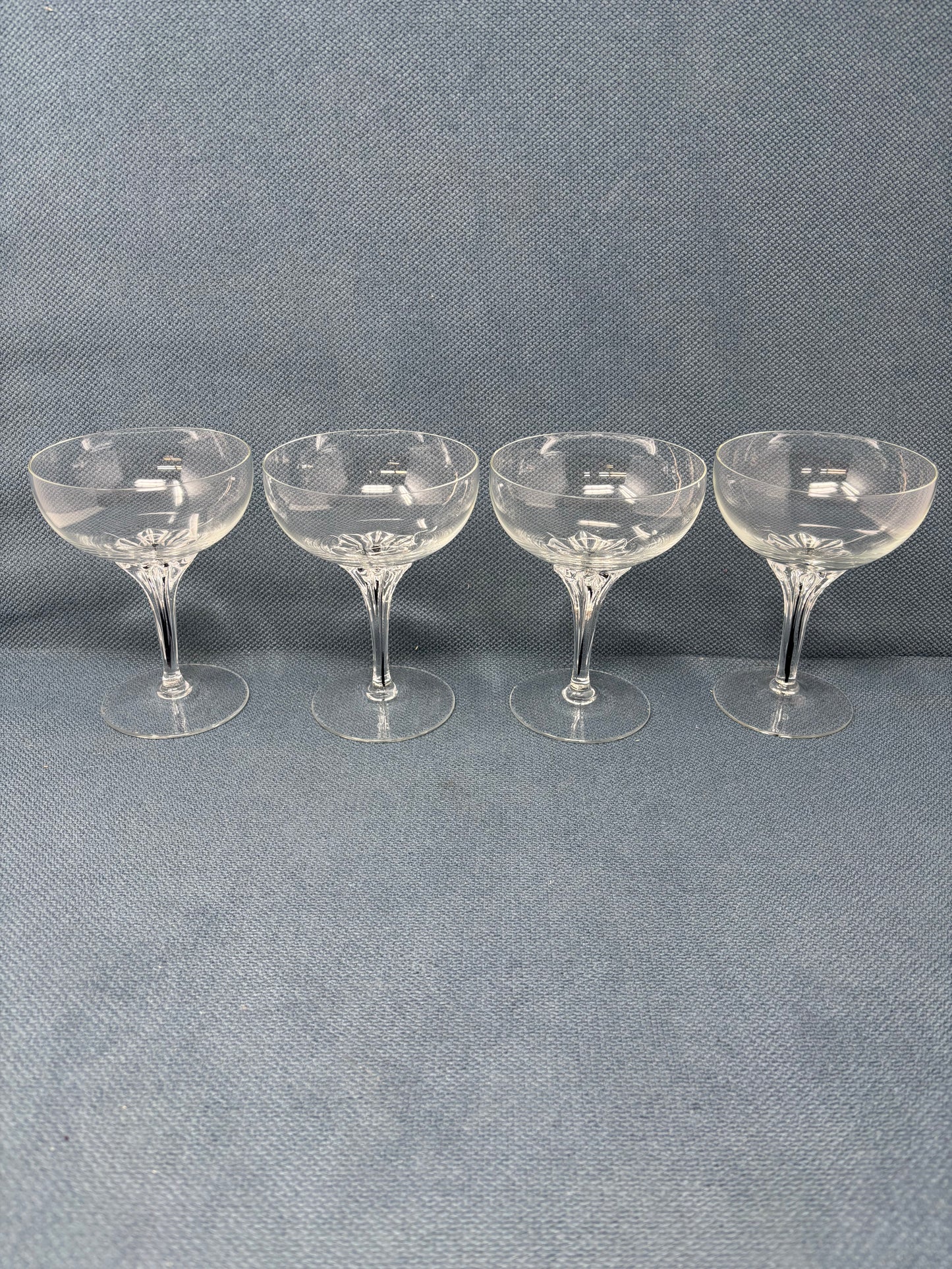 Set of 4 Belfor Exquisite Crystal Champagne Coupes