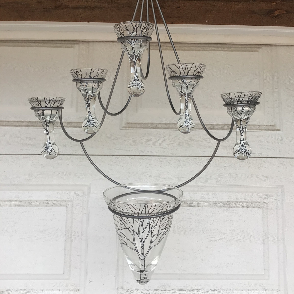 Wrought Iron Candle Chandelier