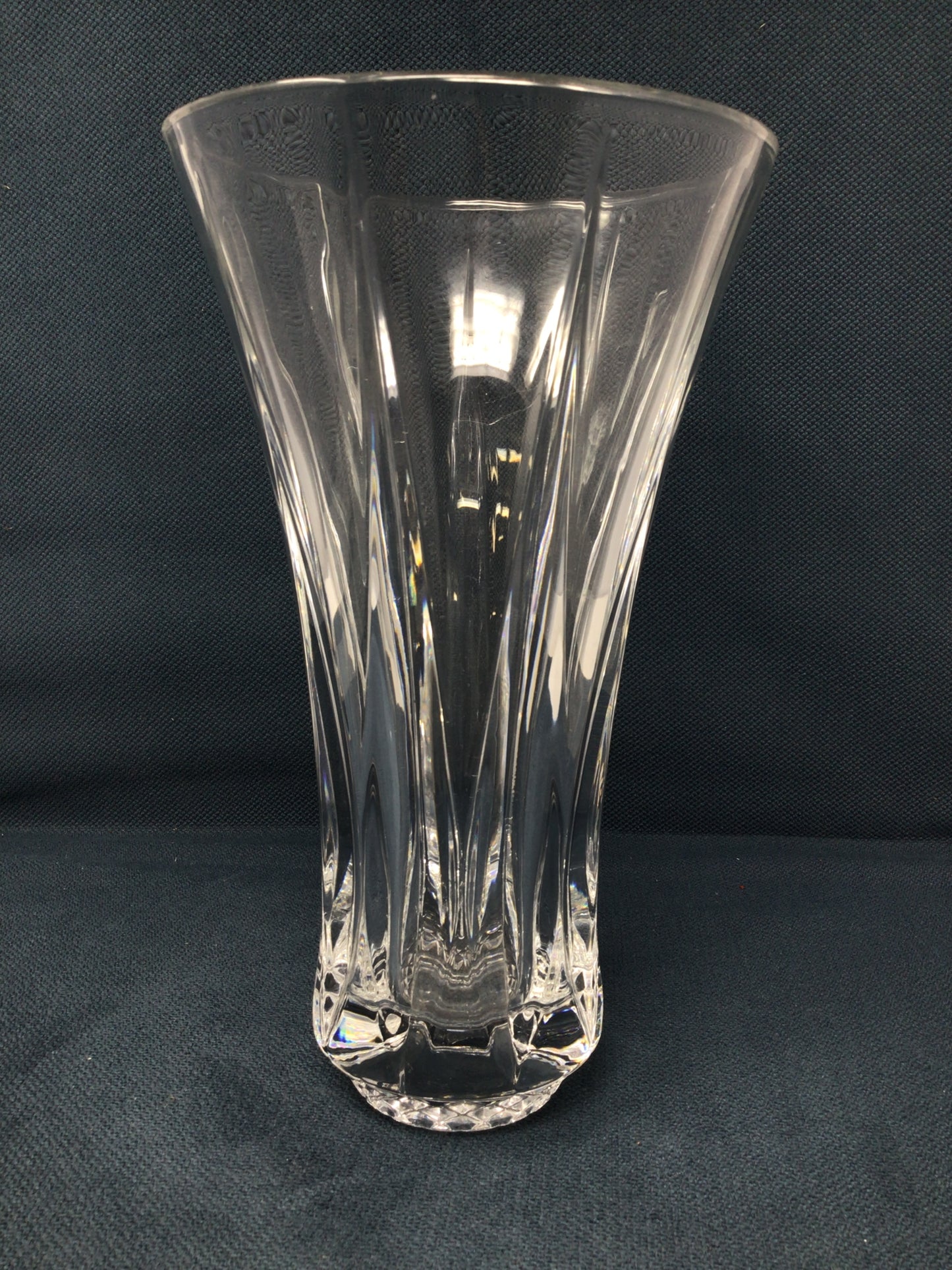 Cut Crystal Tall Vase