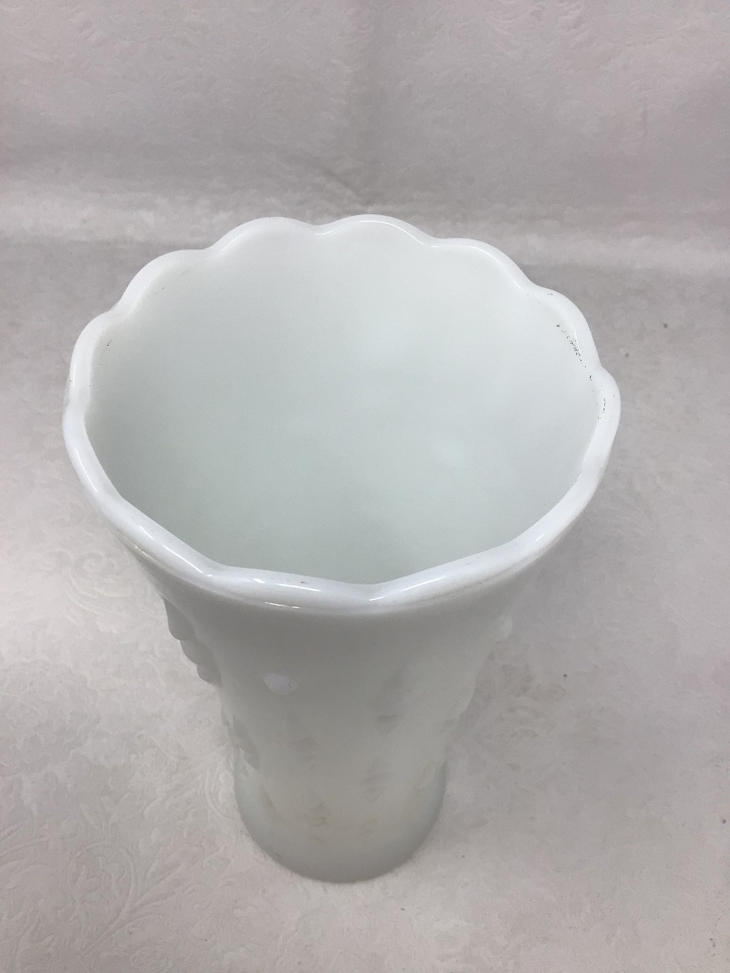 Vintage Anchor Hocking Milk Glass Teardrop Vase