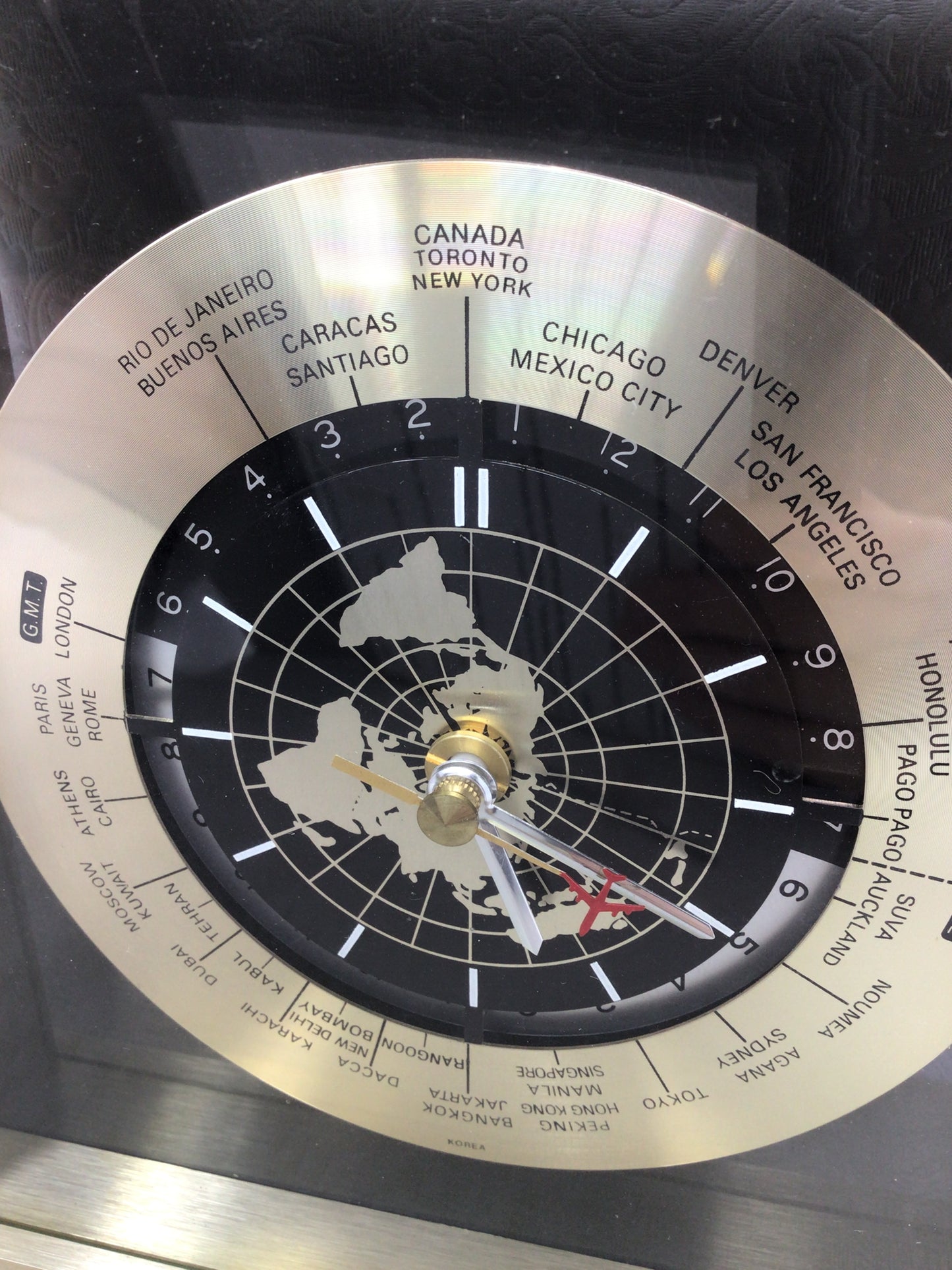Vintage Seiko Quartz World Time Zone Clock
