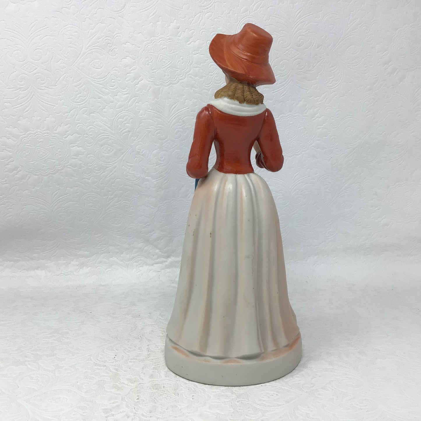 Lovely Red And White Lady Figurine