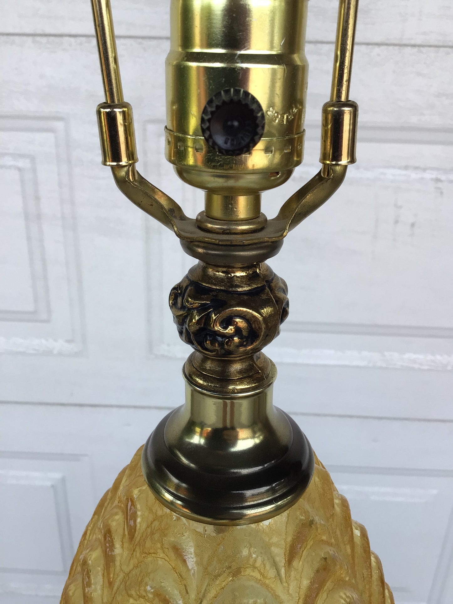 MCM Amber Glass Lamp Base