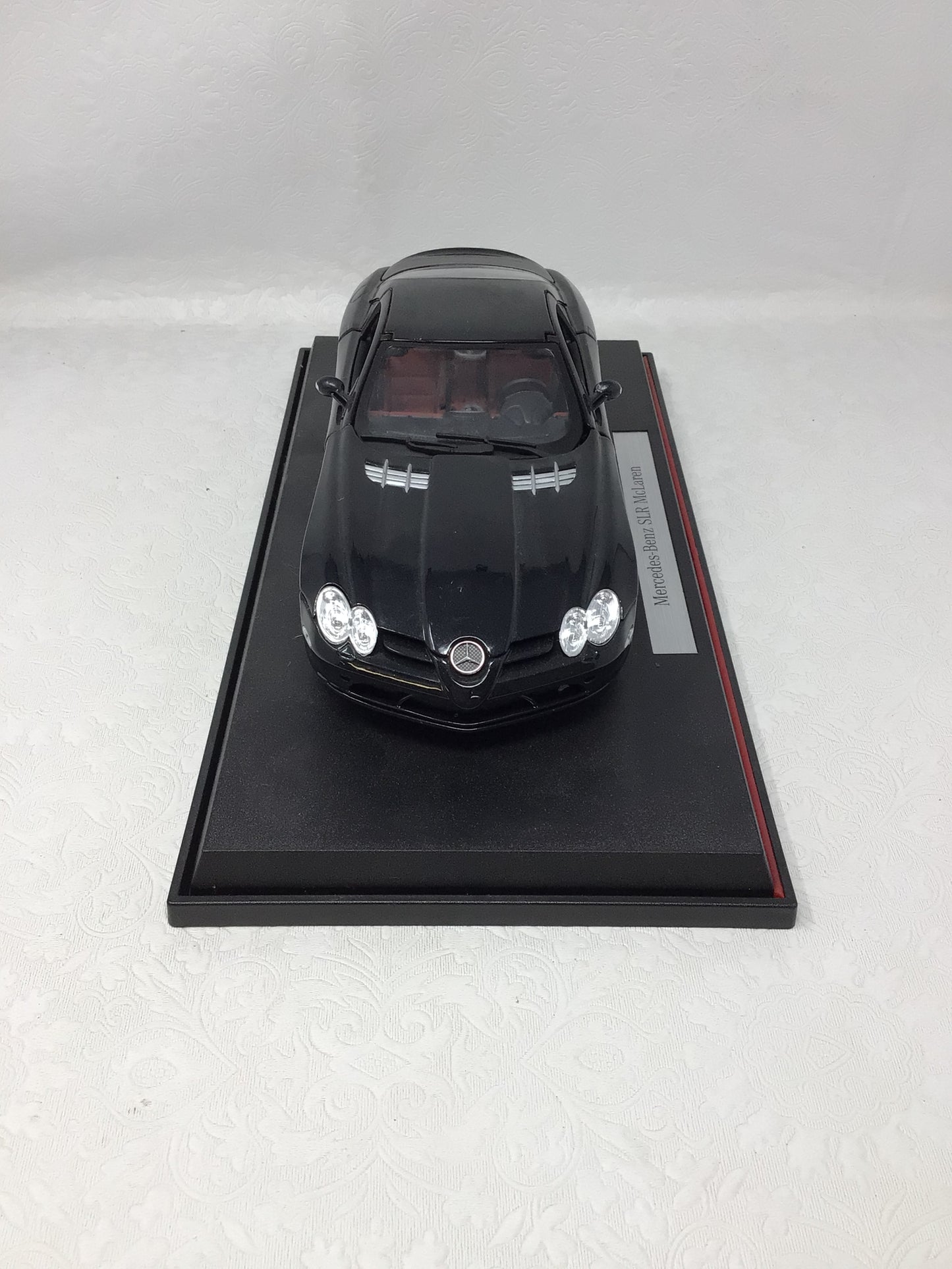 Model of a Black Mercedes-Benz SLR McLaren