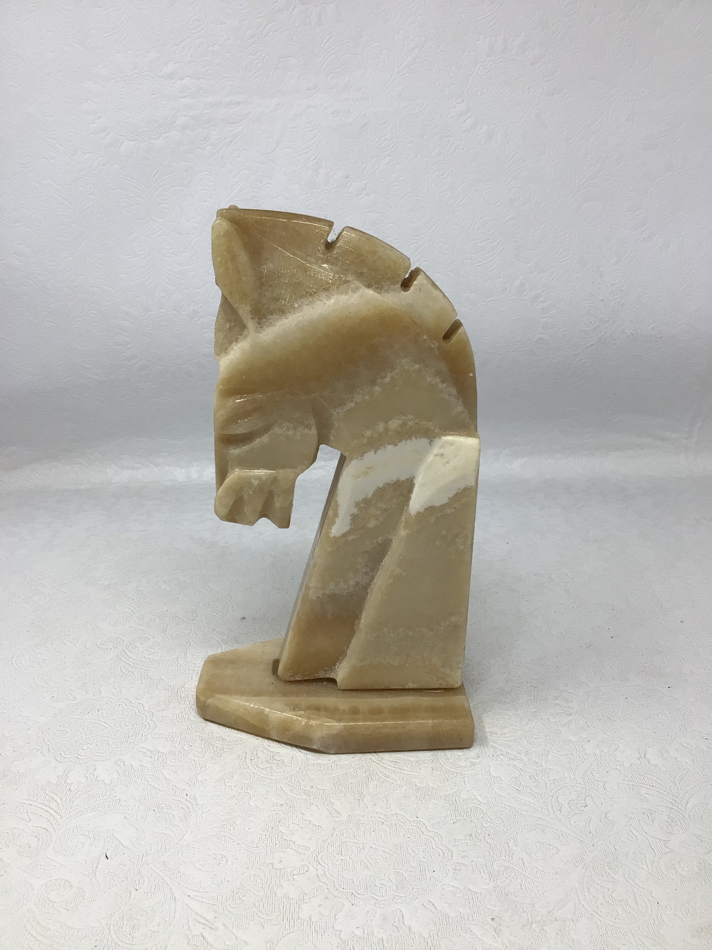 Vintage Onyx Horse Head Bookend