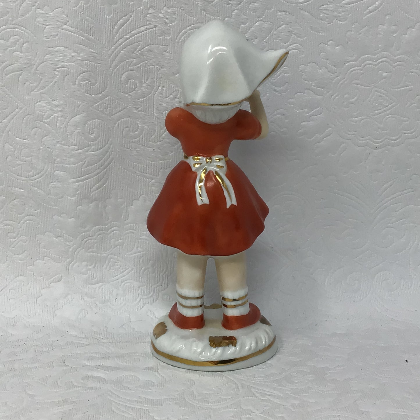 Vintage Girl with Flute Porcelain Figurine