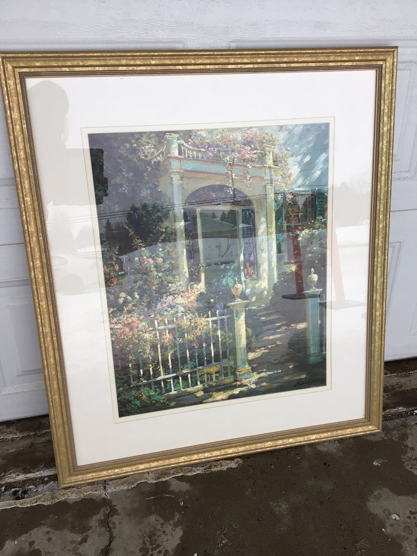Portsmouth Doorway Print in Gold Frame
