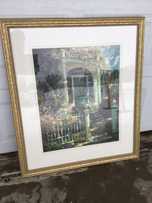 Portsmouth Doorway Print in Gold Frame