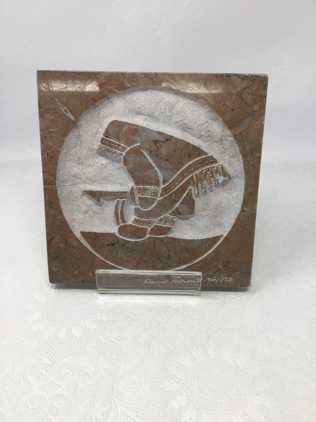 Carved Marble Relief Plaque