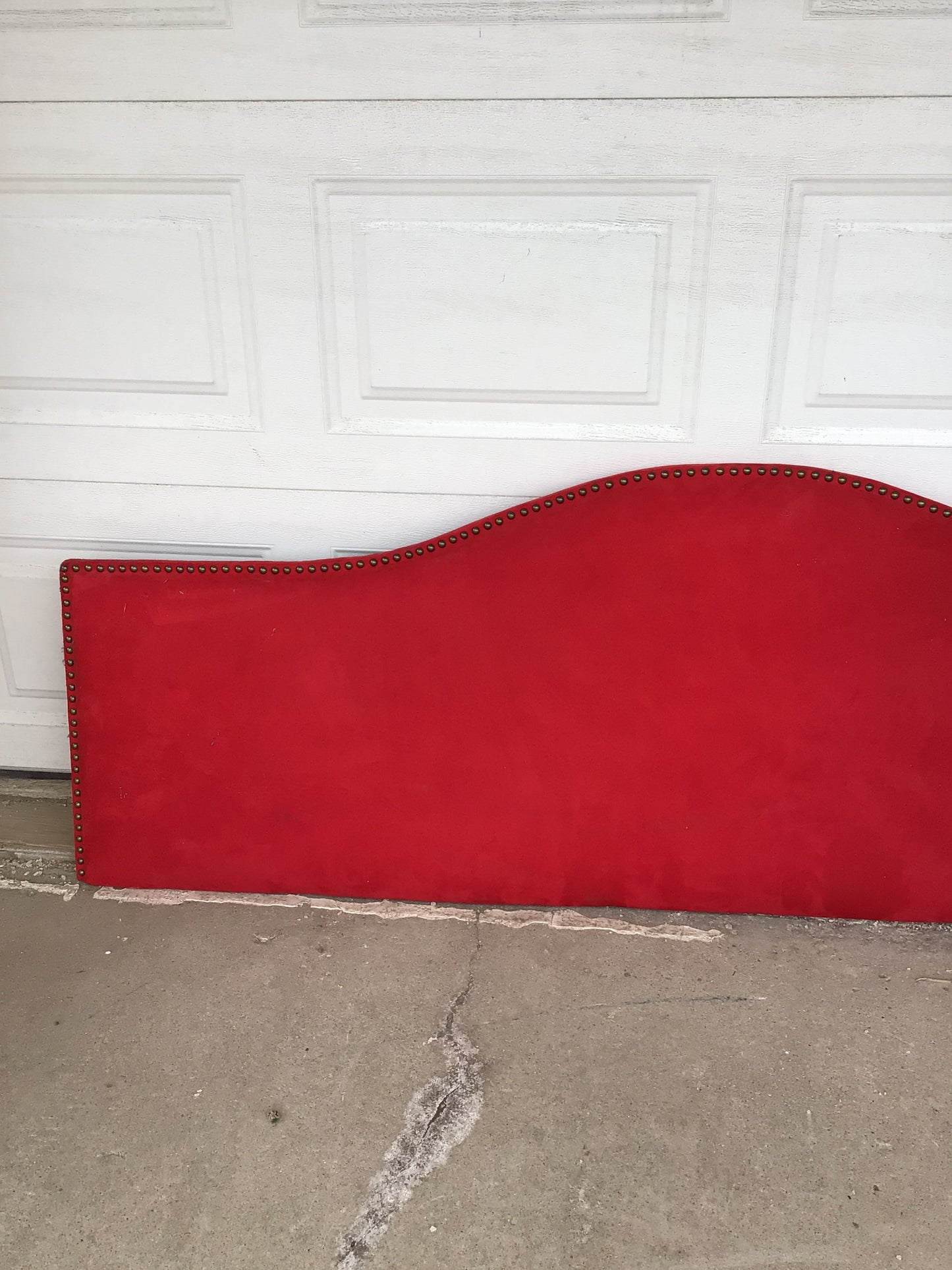 Red Suede Queen/King Headboard