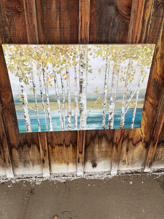 Golden Autumn Trees on Canvas