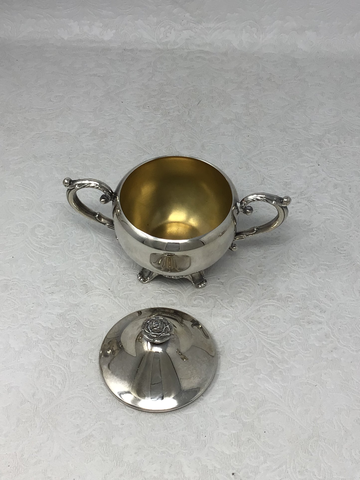 Wm.A Rogers Teapot, Creamer and Sugar