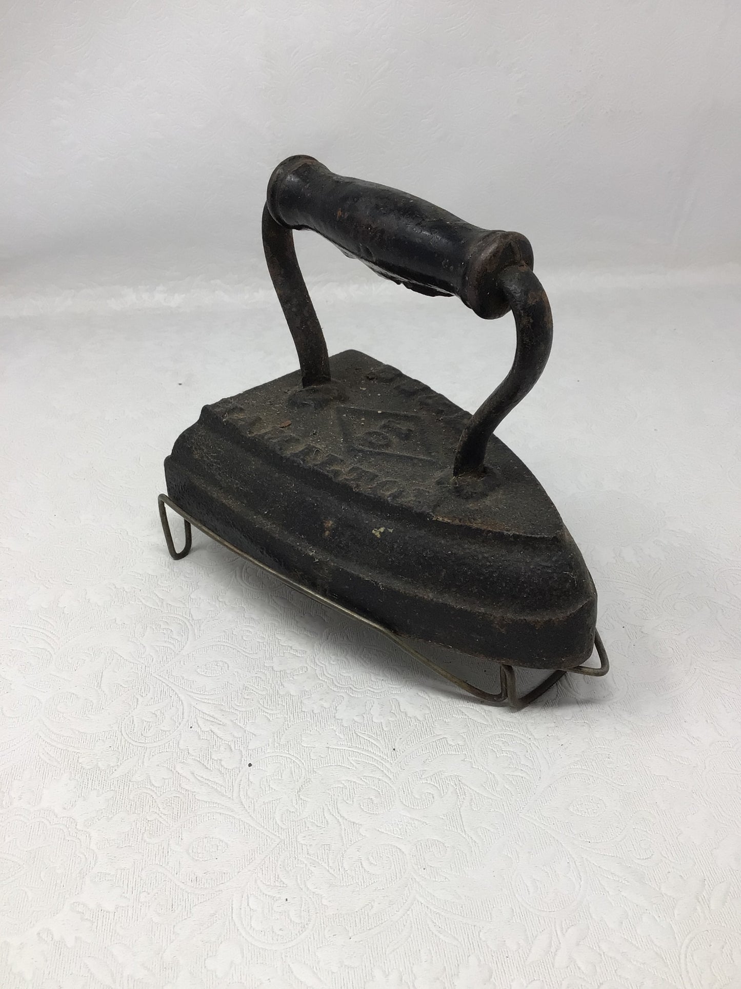 Antique BS & M Hamilton Flat Iron With Stand