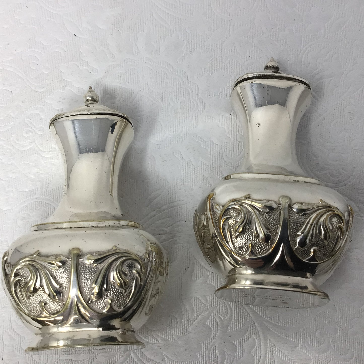 Vintage Silver Plate Salt & Pepper Set