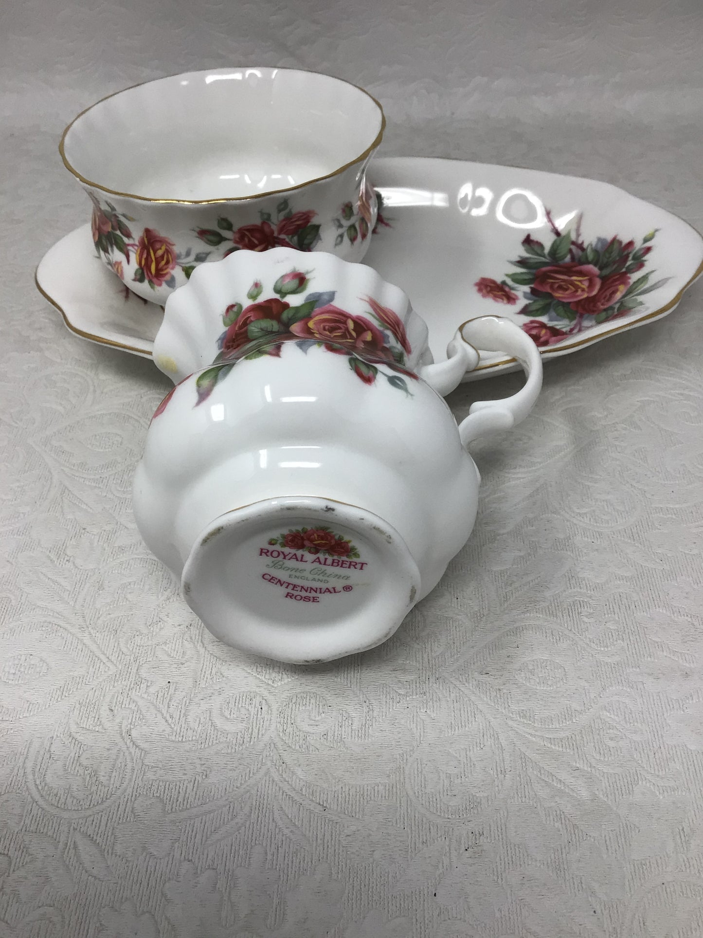 Royal Albert “Centennial Rose” Creamer and Sugar Set