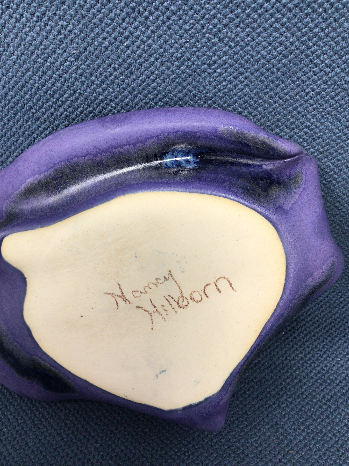 Periwinkle Hilborn Pottery Brie Baker
