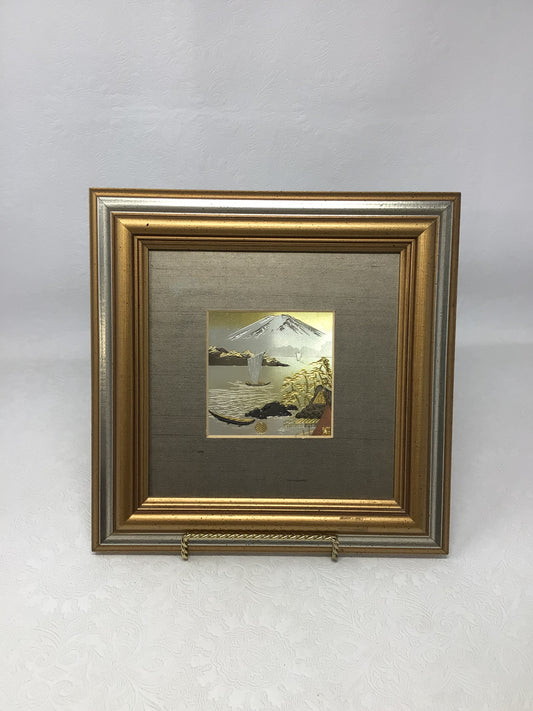 Vintage Framed Japanese Chokin Art Piece