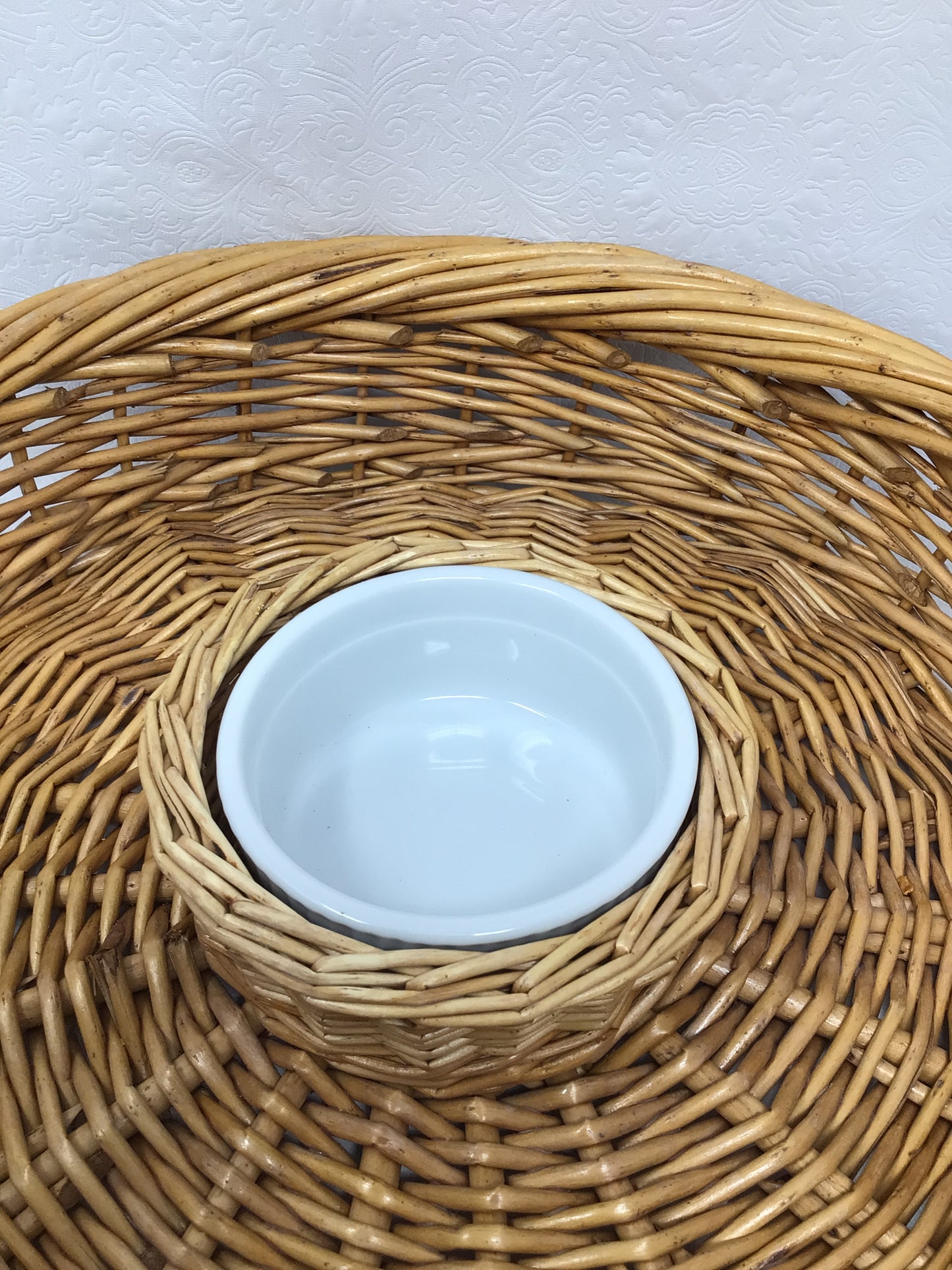 Large Rattan Chip and Dip Platter