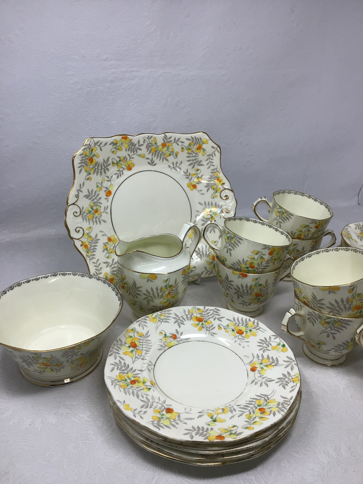 Tuscan China “Plant” High Tea Set