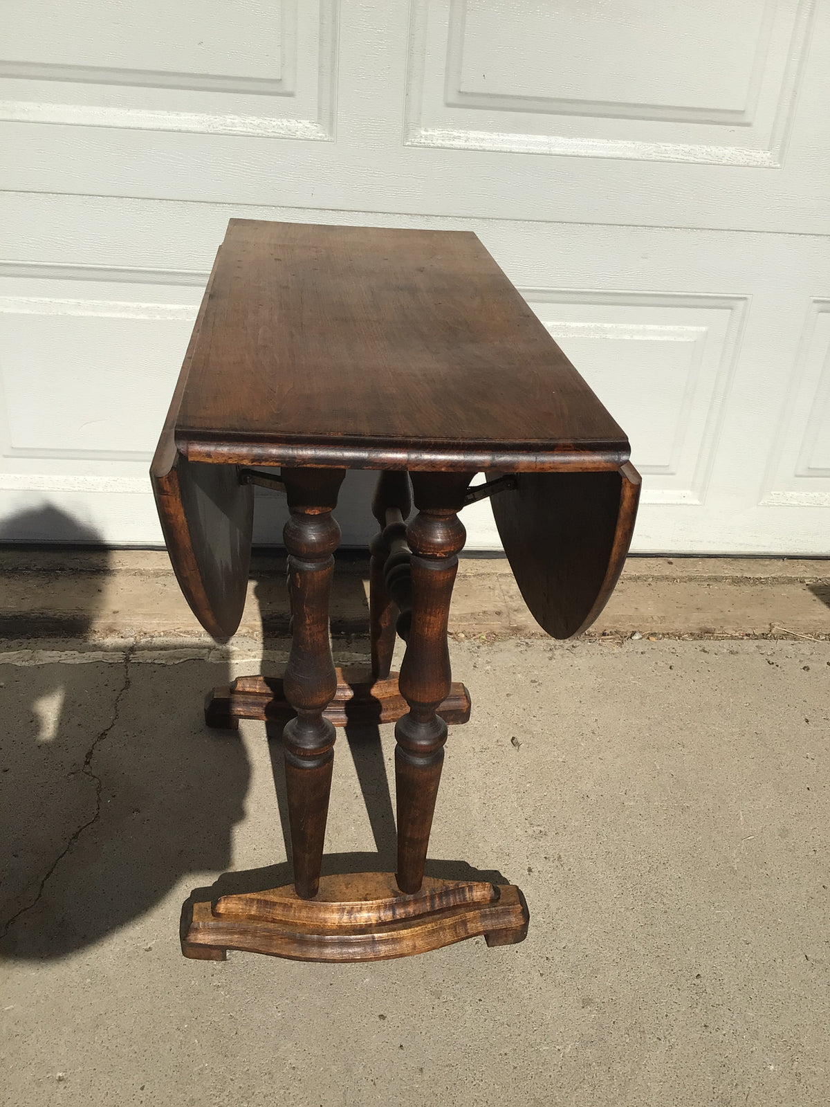 Vintage Wooden Drop Leaf Side Table