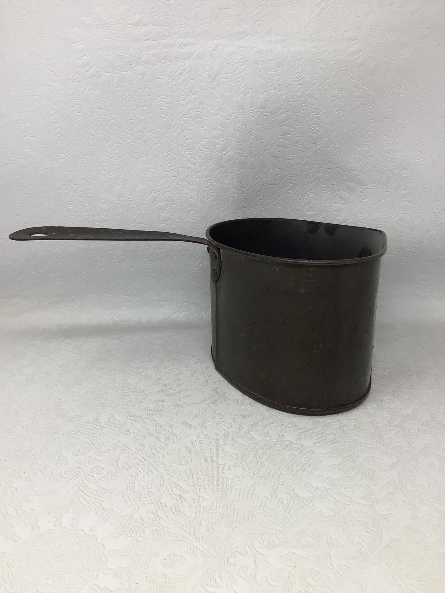Handpainted Vintage Metal Coal Scuttle
