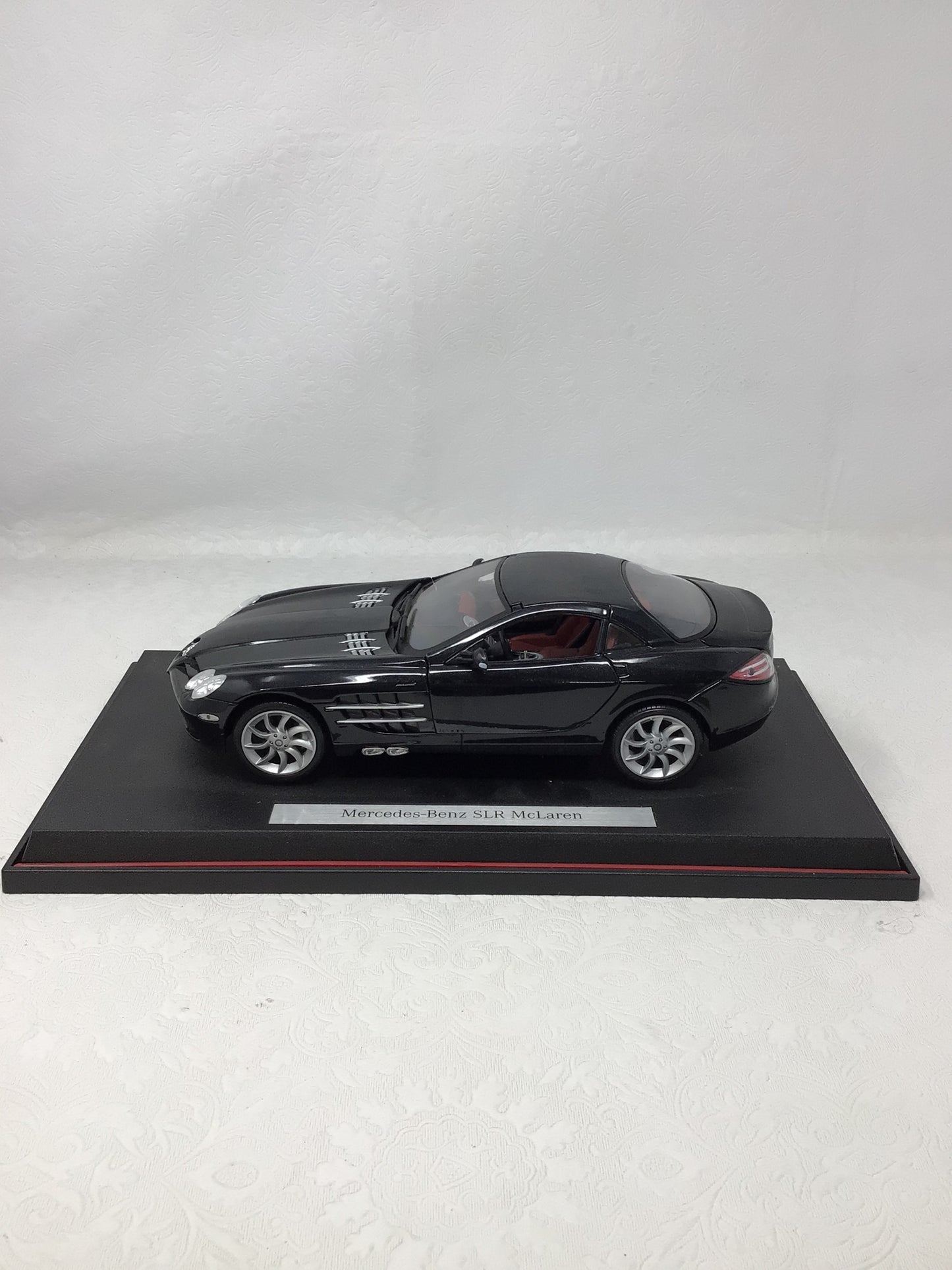 Model of a Black Mercedes-Benz SLR McLaren