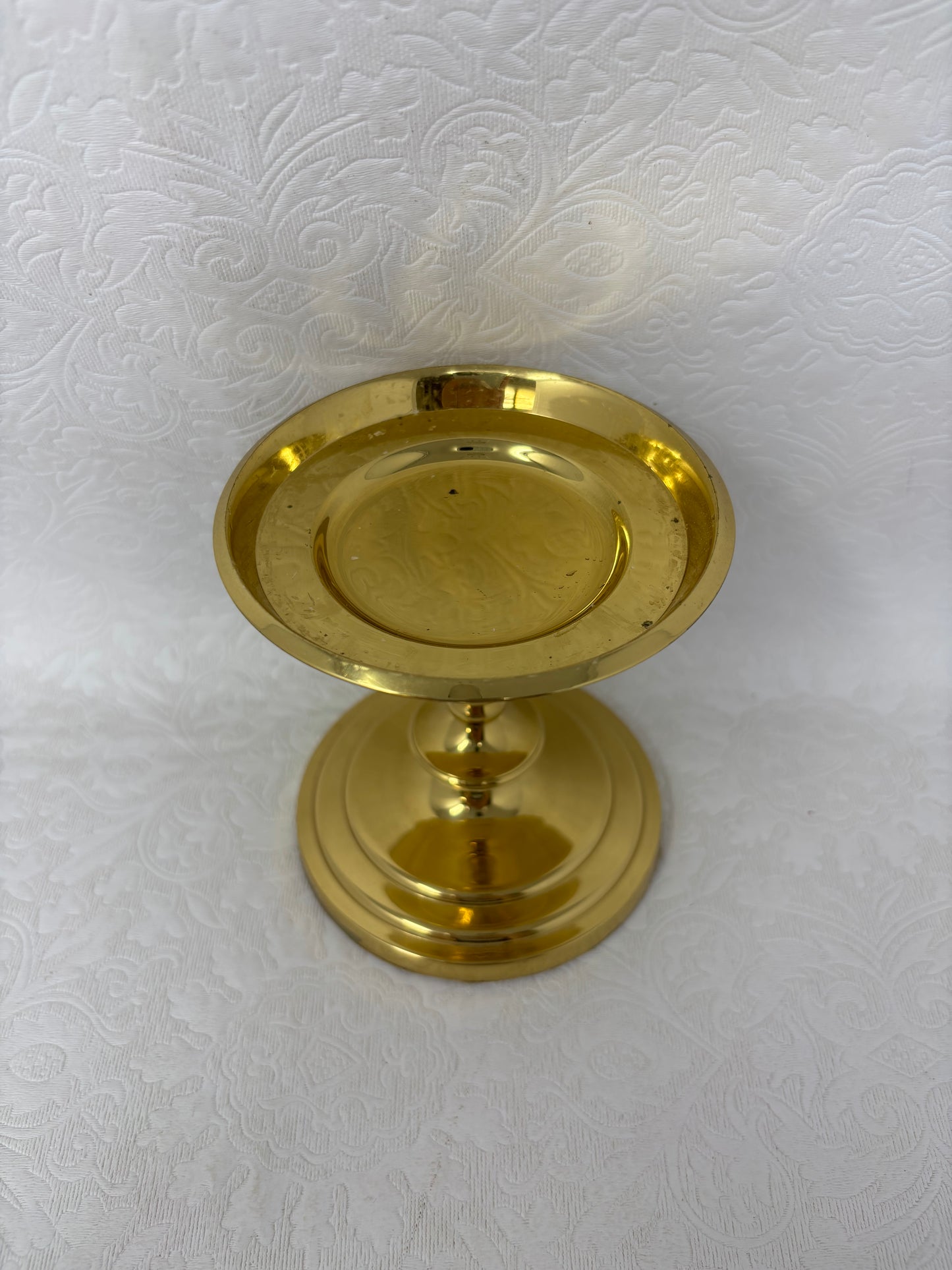 PartyLite Polished Brass Pillar Candle Holder