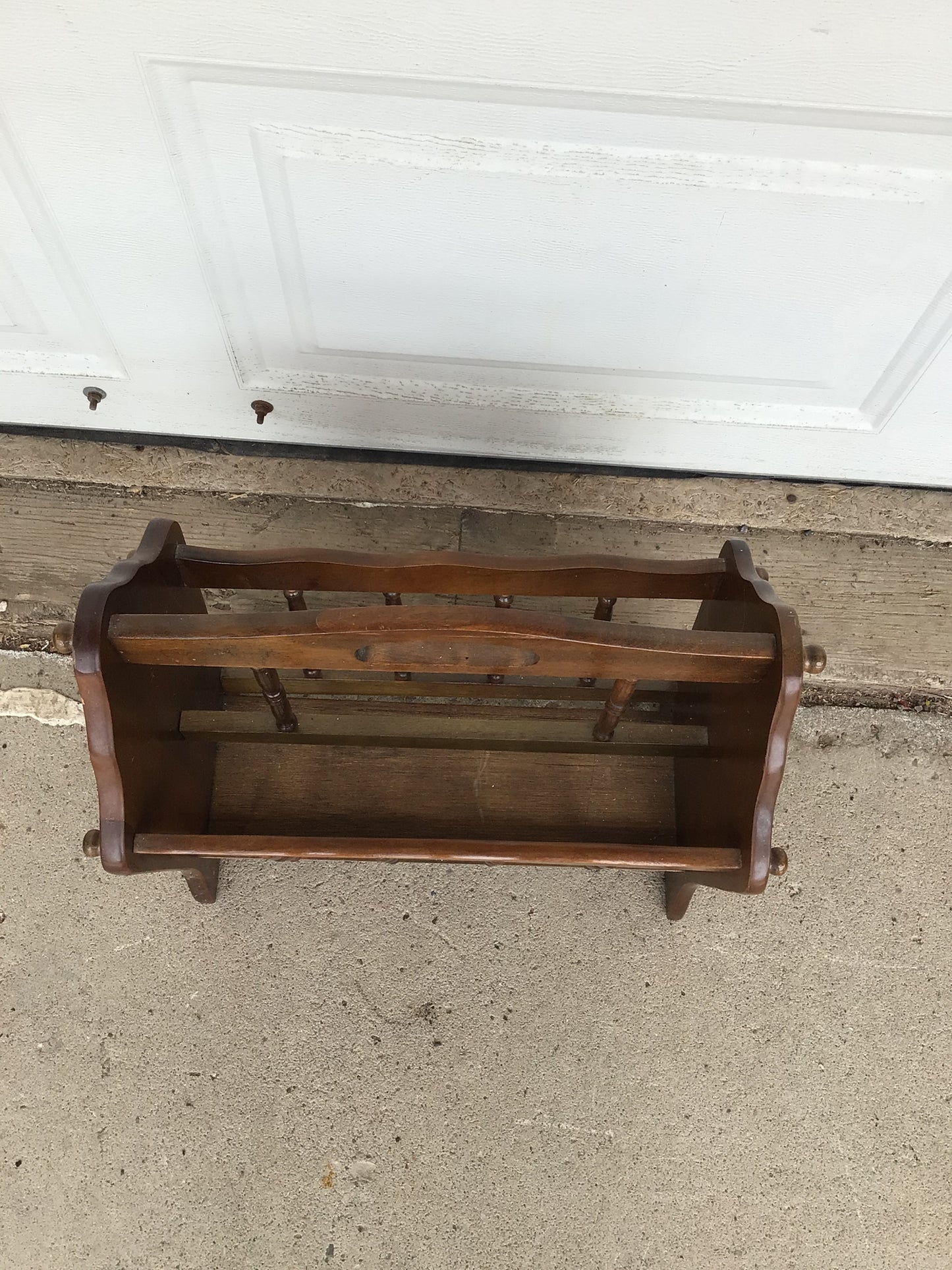 Vintage Wooden Magazine Rack