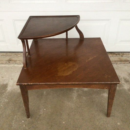 Vintage Circa 1950’s -1960’s Two Tiered Corner Table