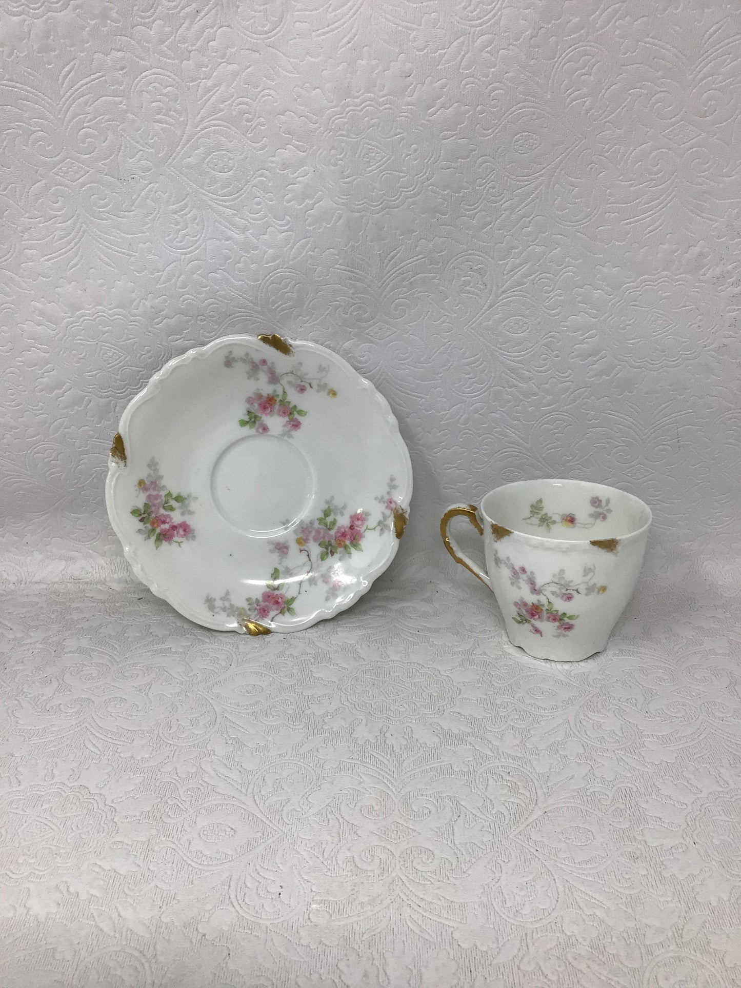 Antique Limoges Demitasse Cup and Saucer Set