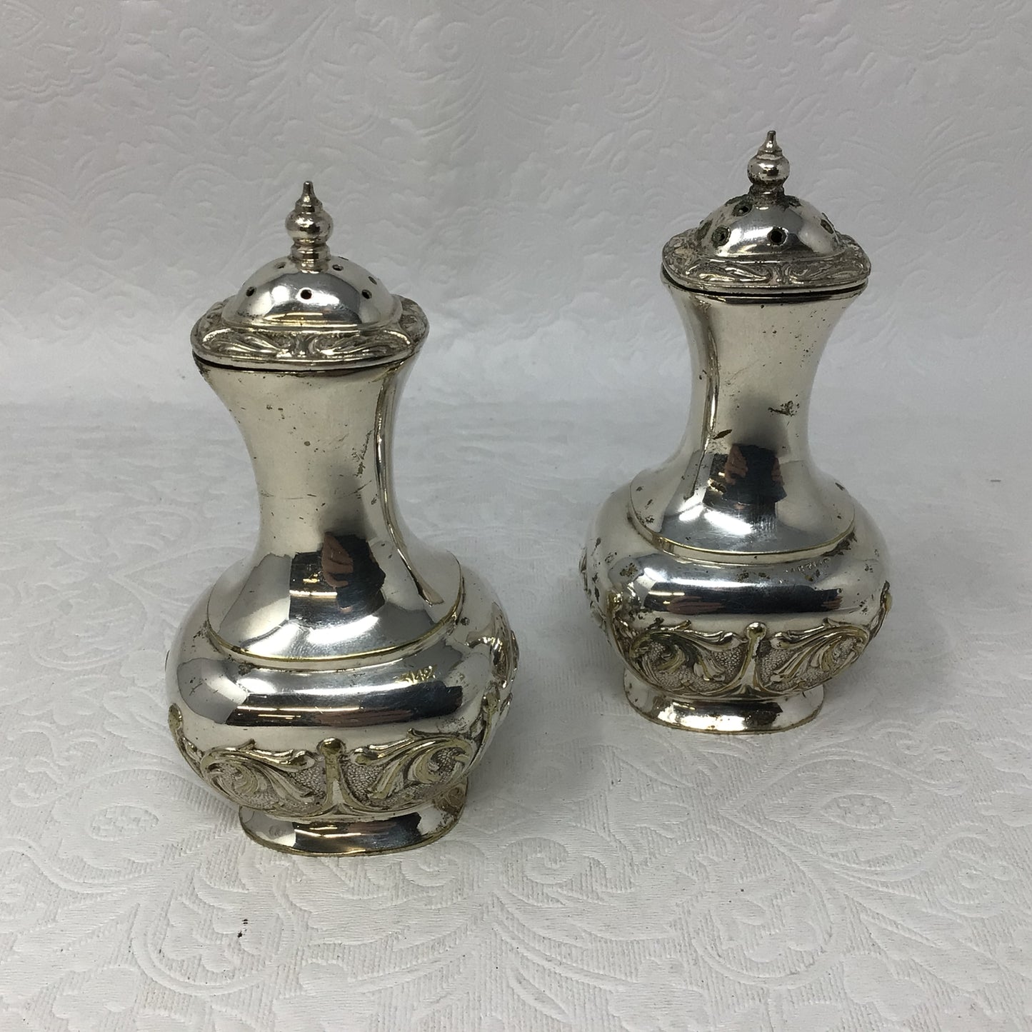 Vintage Silver Plate Salt & Pepper Set