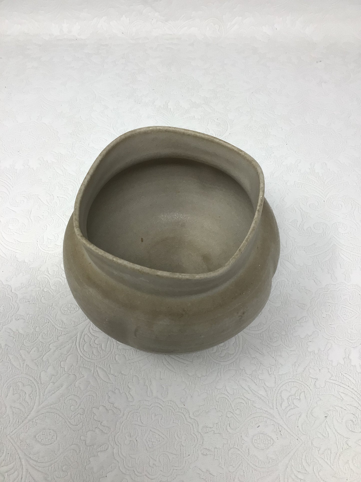 Beige Handmade Pottery Bowl