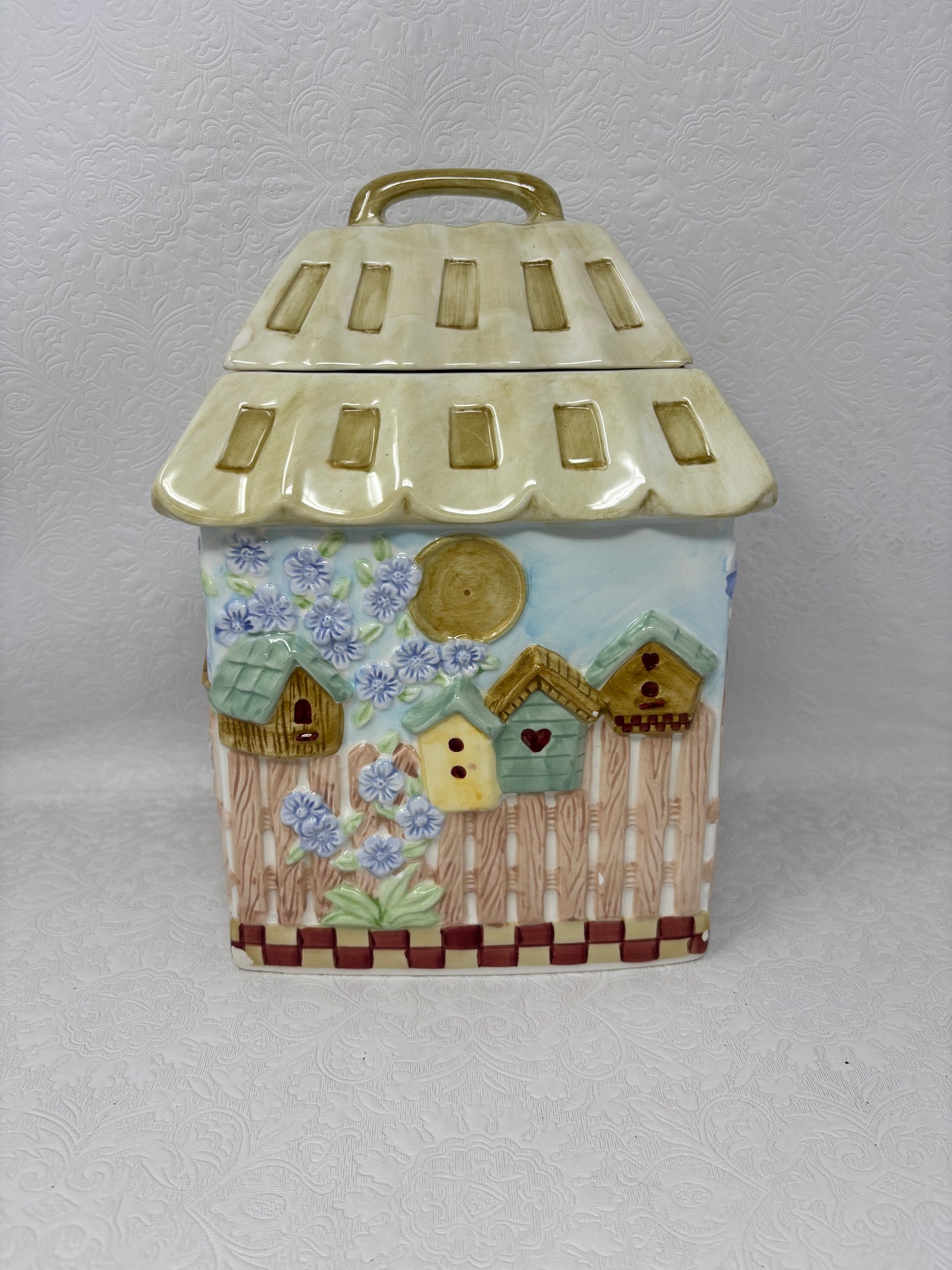 Gibson "Home Sweet Home" Ceramic Birdhouse Cookie Jar