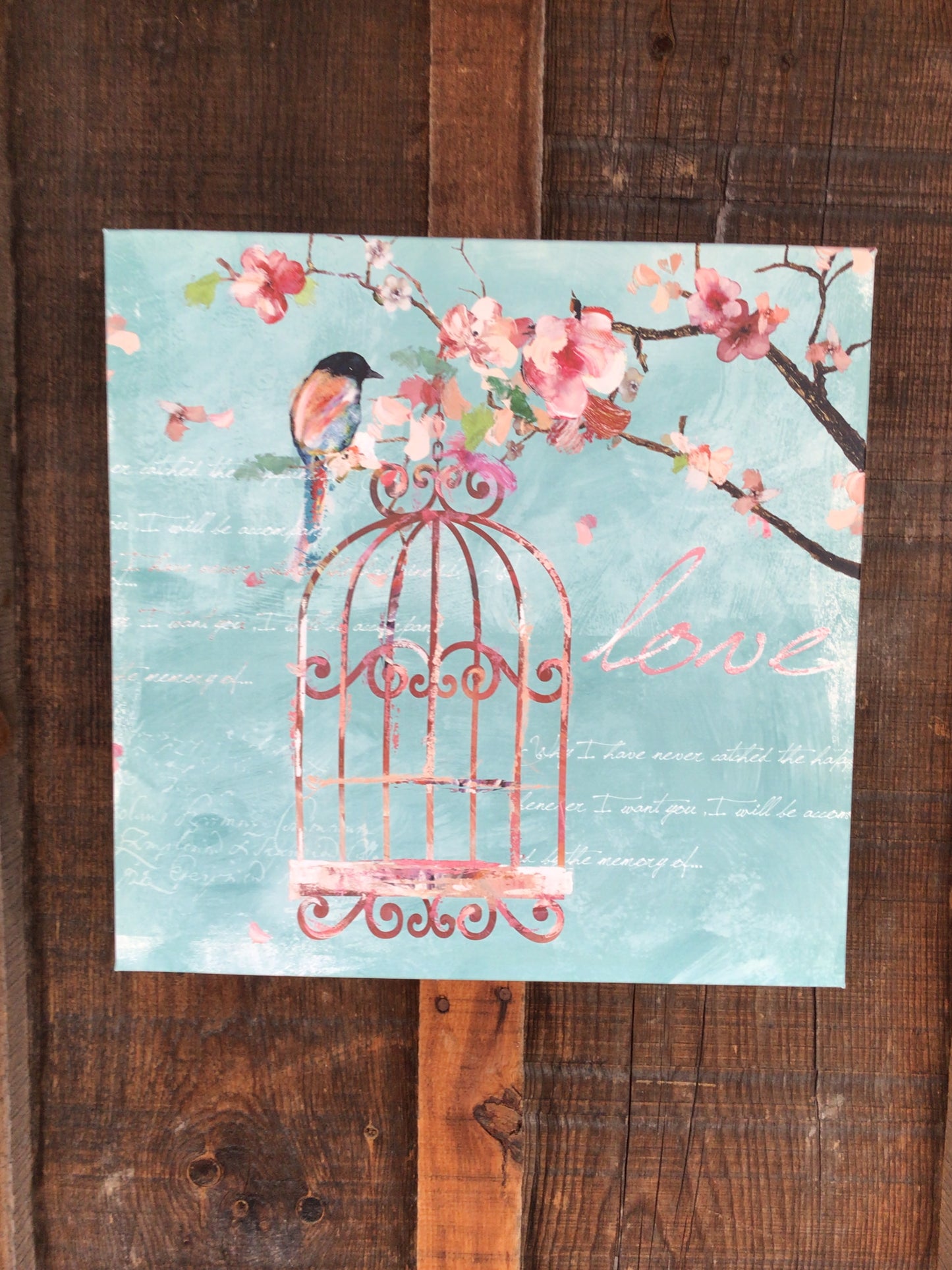 Set of 2 Blue and Pink Canvas Art Pieces from Bouclair