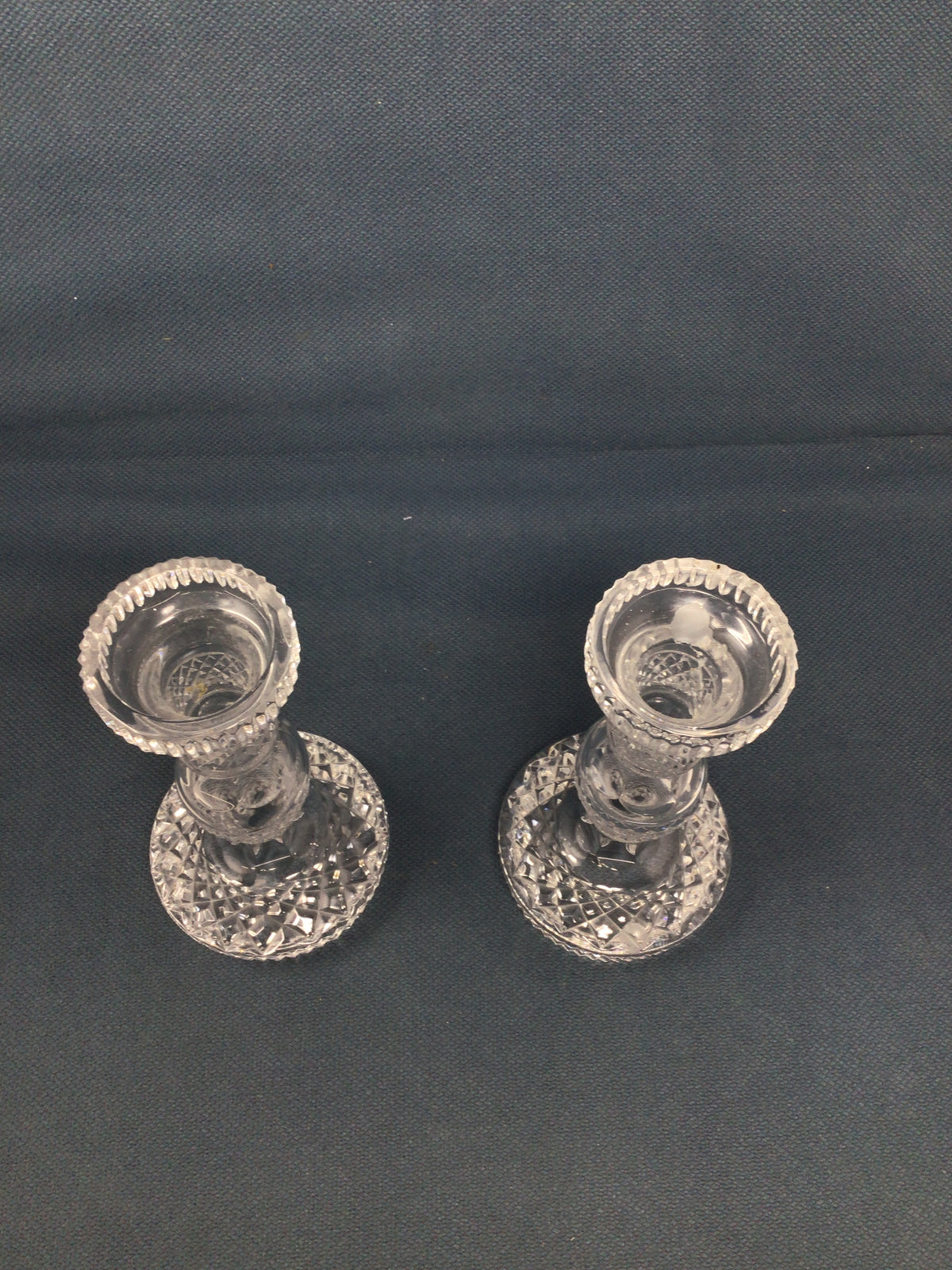 Pair of Crystal Candle Holders