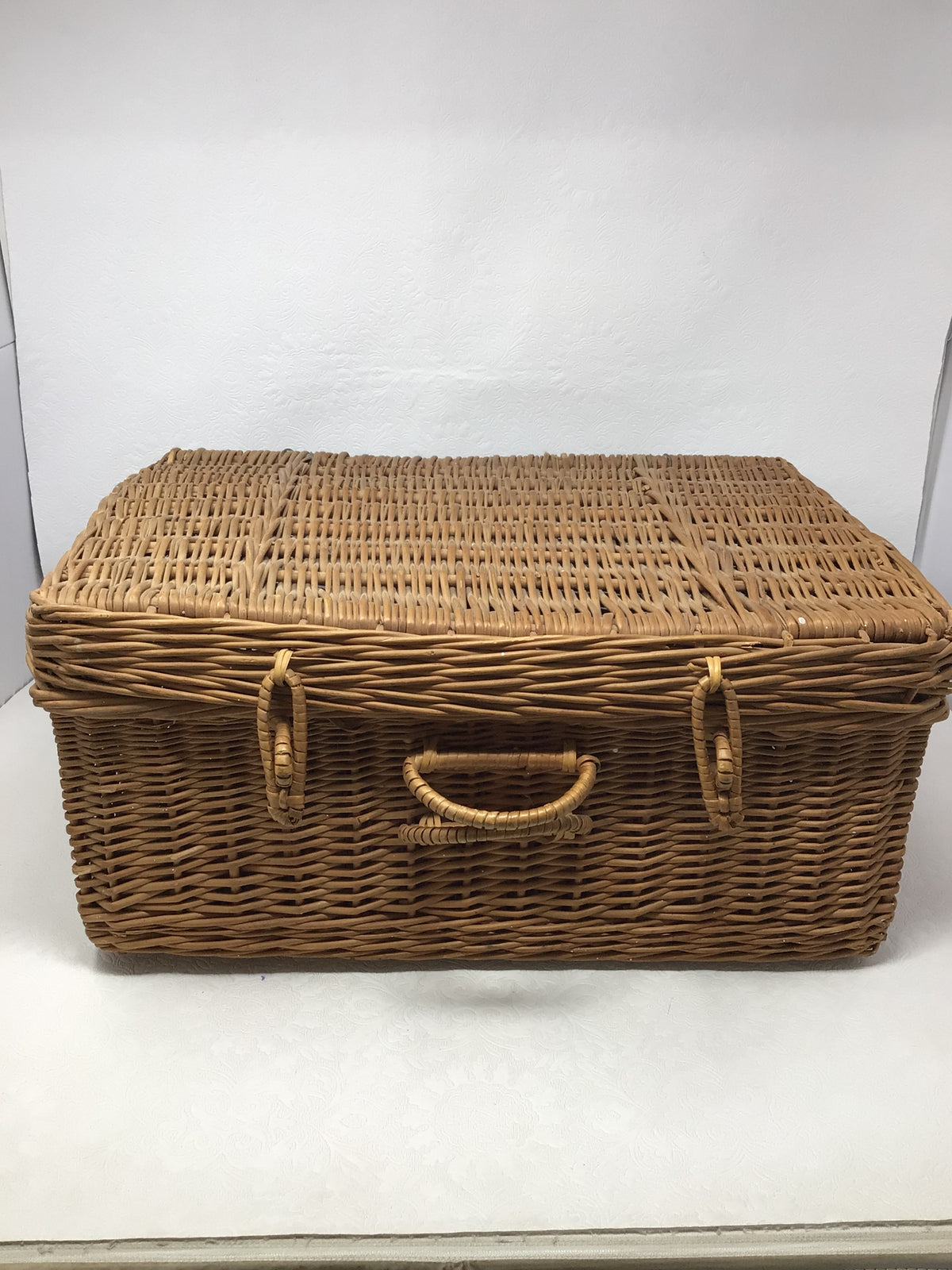 Hand-Woven Wicker Basket