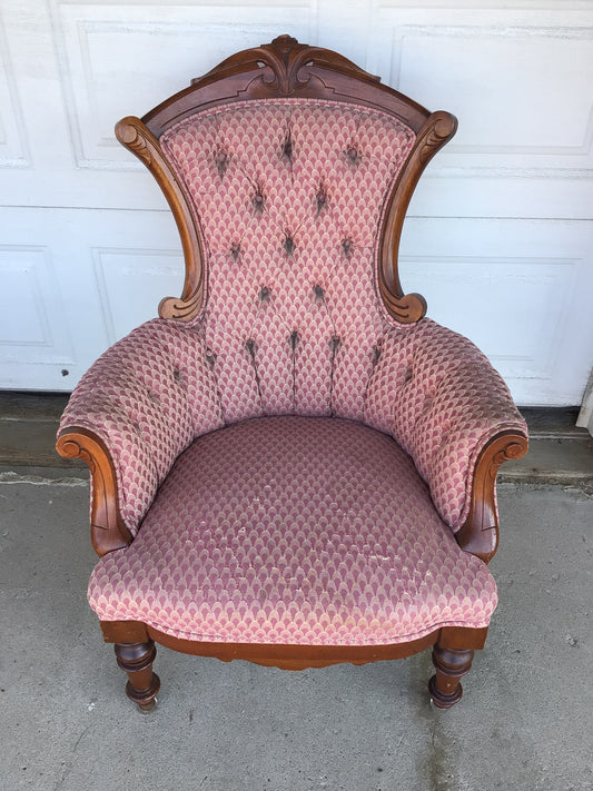 Pink Victorian Style Armchair