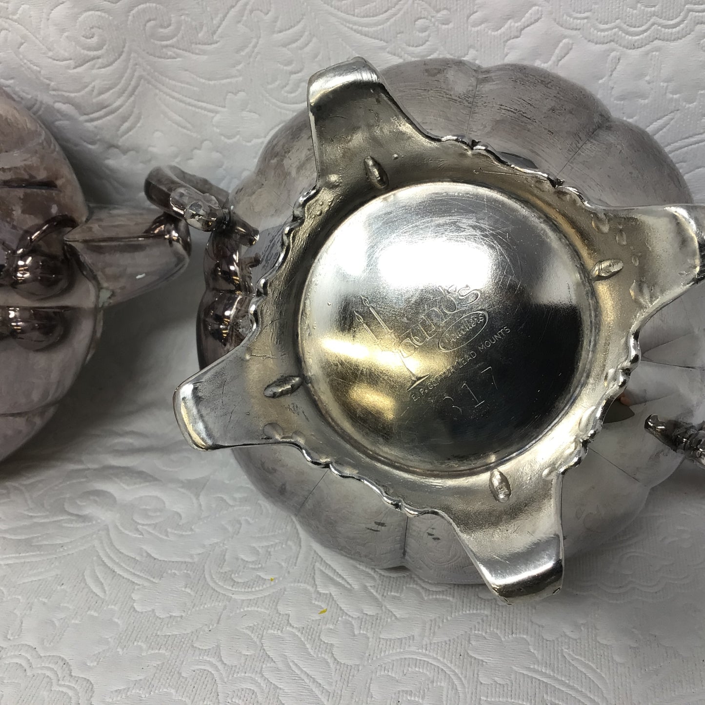 Vintage Young’s Jewellers Silver Plated Cream and Sugar Set