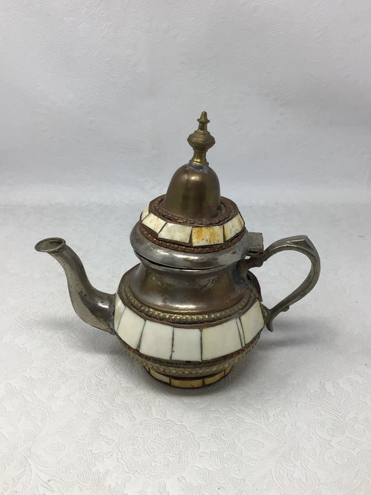 Vintage Moroccan Handmade Metal Teapot