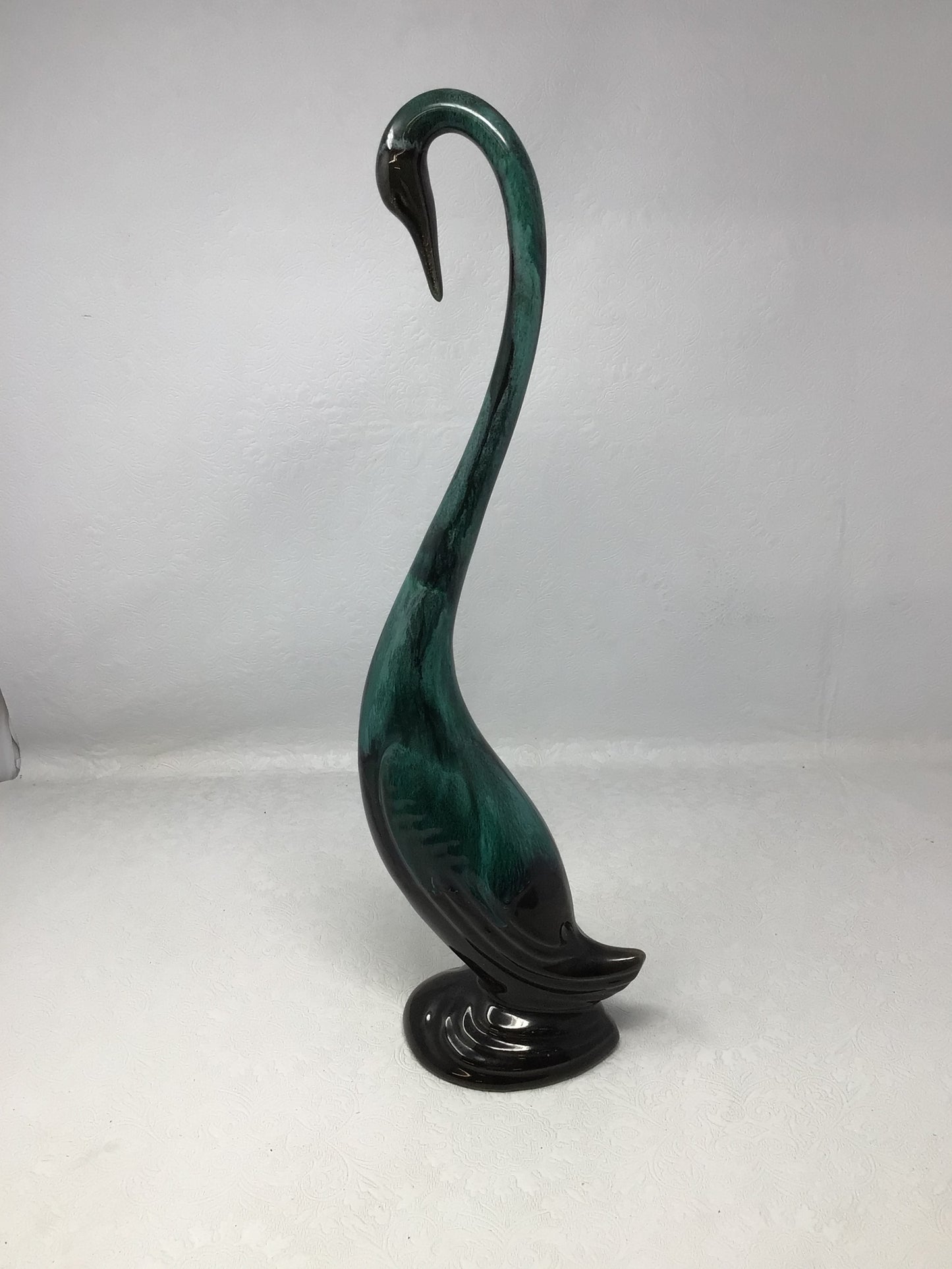 Vintage Blue Mountain Style Pottery Swan Figurine